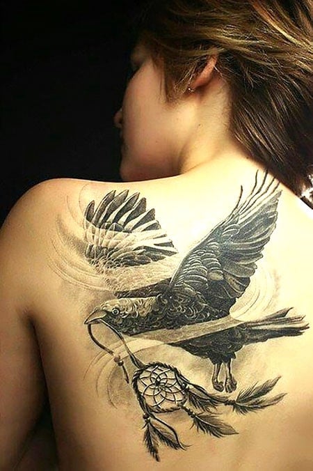 50 Eagle Back Tattoo Designs For Men  Flying Bird Ink Ideas