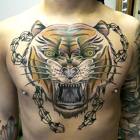 Tiger Tattoo by George Bardadim TattooNOW
