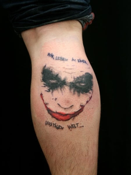 Tattoo uploaded by Bina Martinez • Half skull and half joker smile. •  Tattoodo