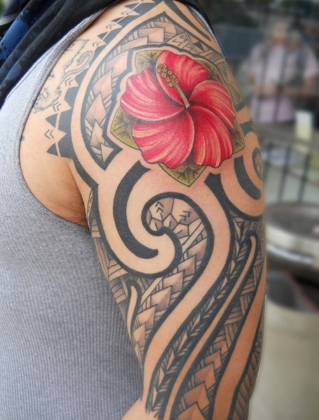 Polynesian Flower Tattoo  Best Tattoo Ideas Gallery
