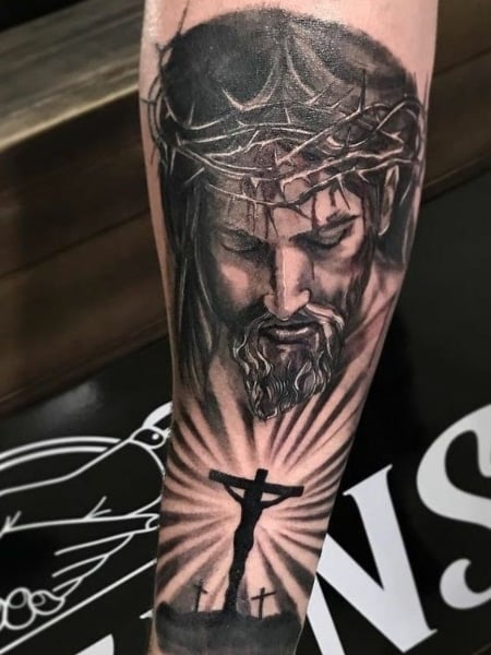 Update more than 61 cross necklace tattoo best  thtantai2