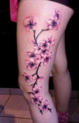 70 Beautiful Cherry Blossom Tattoo Designs & Meaning