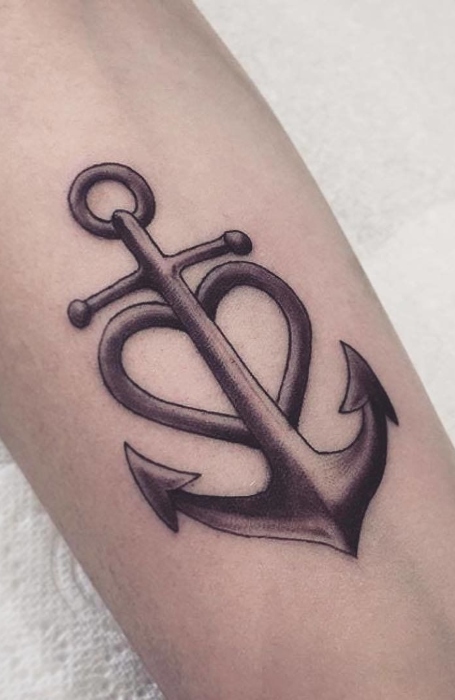 anchor heart tattoo