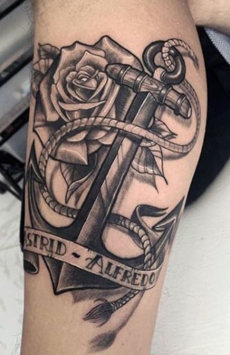 Rose and Anchor tattoo  Rose tattoos for men Anchor tattoo design Tattoos  for guys