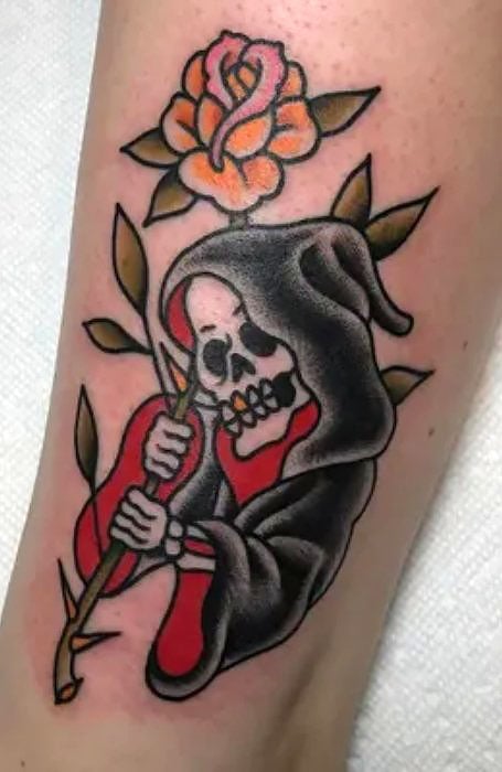 50 Traditional Reaper Tattoo Designs For Men  Grim Ink Ideas