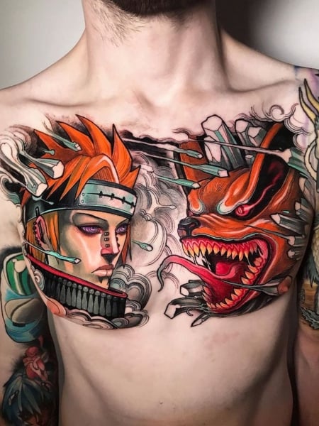 Healed Alphonse Elric Vs Pride cover up on the chest by me @DanMasonTattoo  Done at Anime Ink tattoo convention Virginia : r/TattooArtists