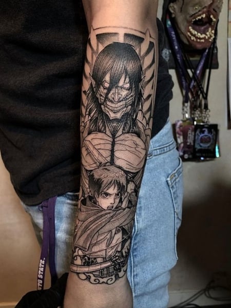 Anime Chest Tattoo