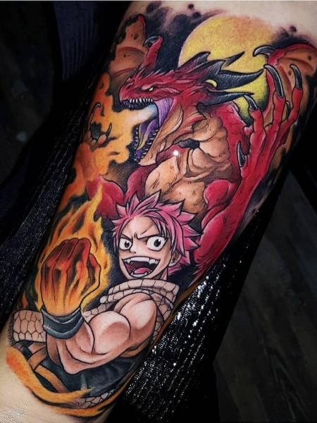 Colorful Anime Tattoo