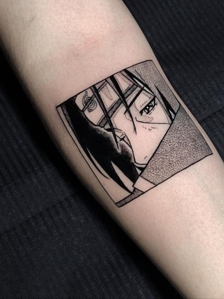 I do anime tattoos and got to do a simple Luffy today  Hope you guys like  it  rOnePiece