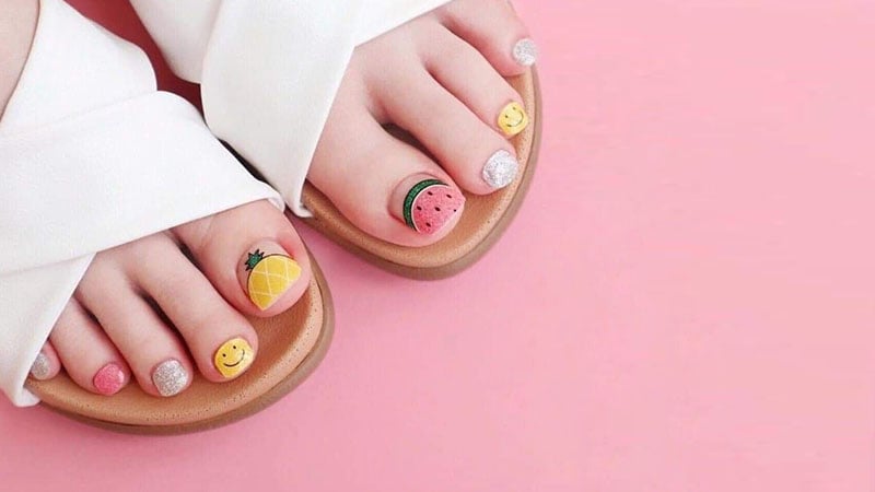 Pastel Rainbow Toe Nails  Rainbow toe nails, Gel toe nails, Summer toe  nails