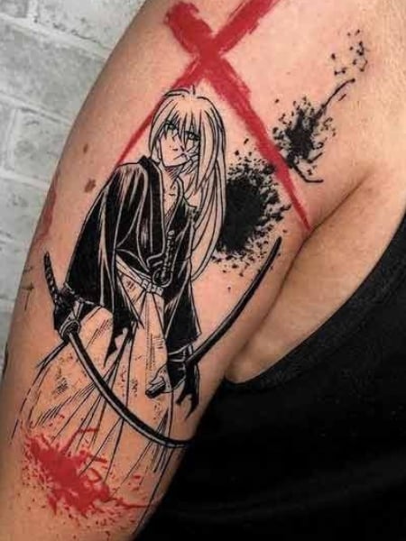 One year apart small detailed anime tattoo-possibly getting touch up :  r/agedtattoos