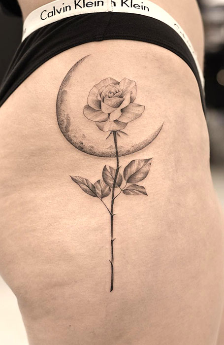  Freehand Roses tattoo on the hip  Two Guns Tattoo Bali  Facebook
