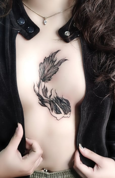 18 Cool Breast Tattoos  Design World  Joshua Nava Arts