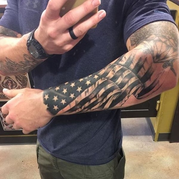38 Fabulous American Flag Tattoo Designs For Men  Picsmine