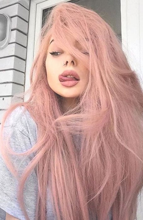 white pink hair
