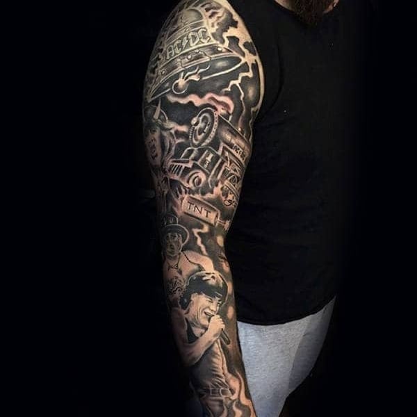 Music Sleeve Tattoo Designs For Men