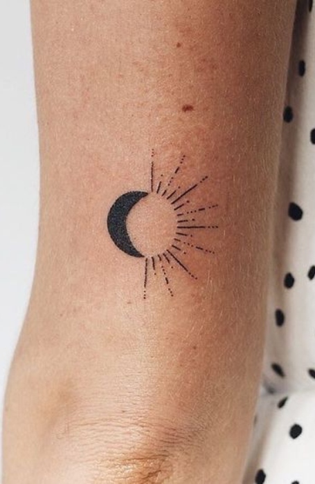 Tattoo uploaded by Shannon Parrott  Tiny sun and moon additions to a  lonely little star that was originally there worthingtattoo worthing  blindfaithtattoo ukta uktattoo uktattooartists westsussextattoo  tattooartist dynamicink silverbackink 