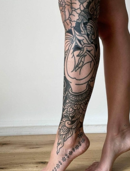 Tysons Leg sleeve #tattoo #tattoing #tattooideas #tattoodesigns #art  #optimalink 🦵🏽🦵🏽#tattooartist - YouTube
