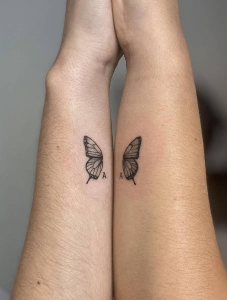Tattoo uploaded by Lexie DeWitt  Half butterfly half flowers  Tattoodo
