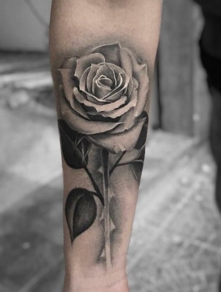 rose tattoo for men forearm half sleeveTikTok Search