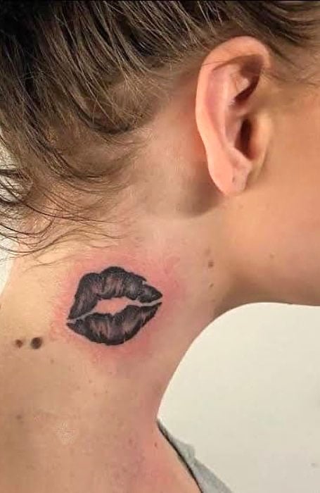 getting neck tattoo of lipsTikTok Search