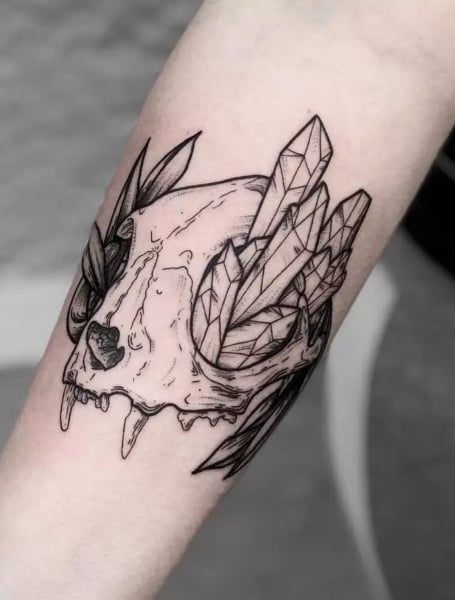 Aggregate more than 74 skeleton cat tattoo - in.cdgdbentre