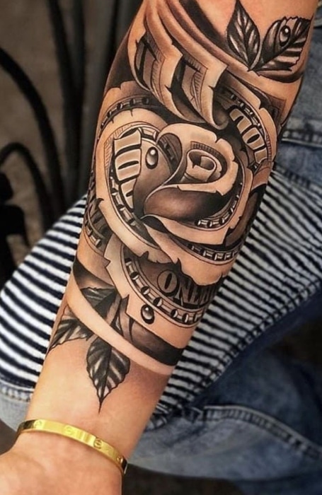 Money Rose Tattoo by Enoki Soju by enokisoju on DeviantArt