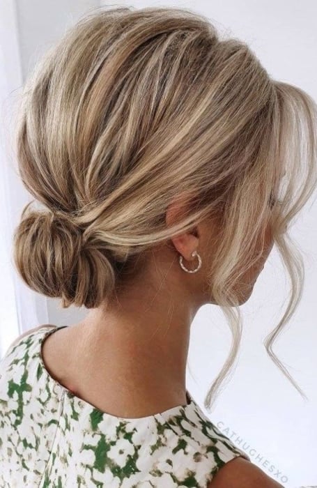 Easy updo for short hair . It would also be super pretty with lose cur... | short  hair updo | TikTok