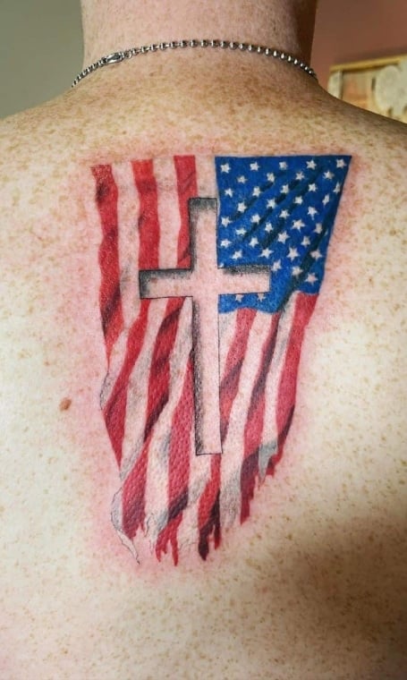 PatriotInk on Twitter awesome americanflag cross tattoo with  scripture ink from csanders2five5 love powerful patriotink  httpstcozUADgcIw9w  Twitter
