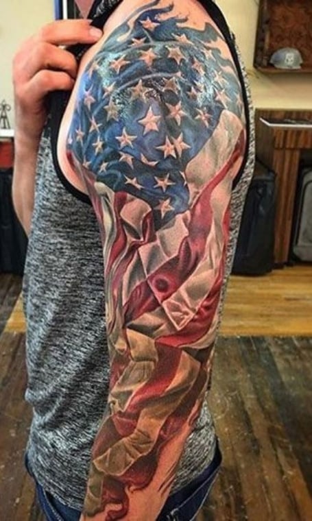 Flag Tattoos And MeaningsFlag Tattoo Designs And IdeasFlag Tattoo  Pictures  HubPages