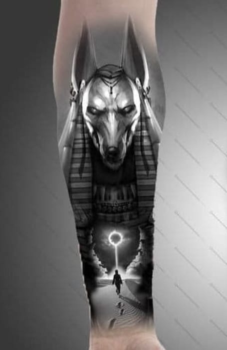 Egyptian tattoo on the arm to look without limitations | Tattooing