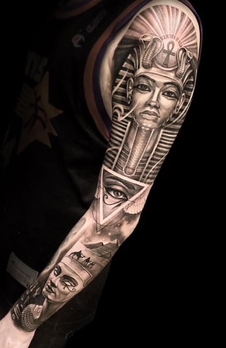 egyptian symbol for strength tattoo