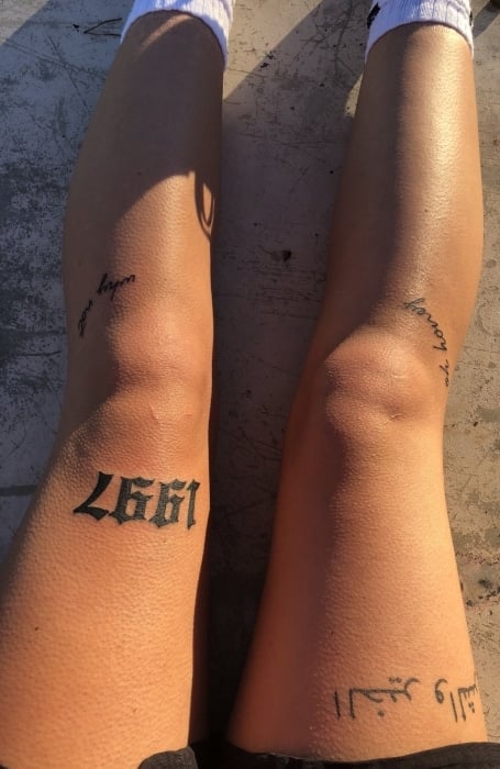 girl above knee tattoo ideasTikTok Search