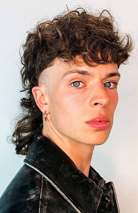 Permed Mullet With Skin Fade