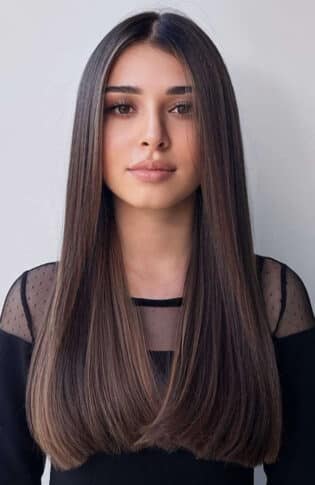 Straight Hair Middle Part 315x485 