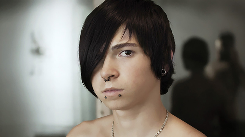 9 Images Emo boy hairstyle cute adorable scene